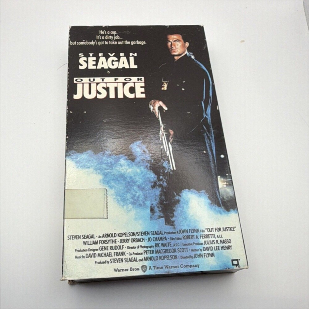 Warner Home Video Out for Justice VHS (1991) R Action Martial Arts Seagal